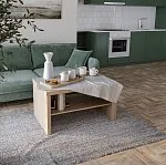 Стол журнальный Энкель, с полкой, 82x50x45 см, дуб беленый | изображение 2