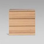 Варма Прайм 3 комод 80x77x48 шпон дуб беленый | изображение 1