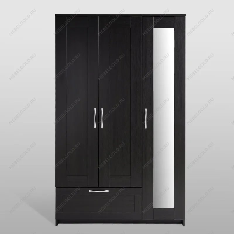 БРИМНЭС / СИРИУС Шкаф ИКЕА / IKEA комбинированный 3 двери и 1 ящик Дуб Венге | изображение 1