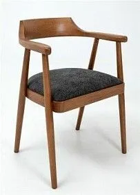 Полукресло венское Mercurius (светлый орех/ткань Графит)