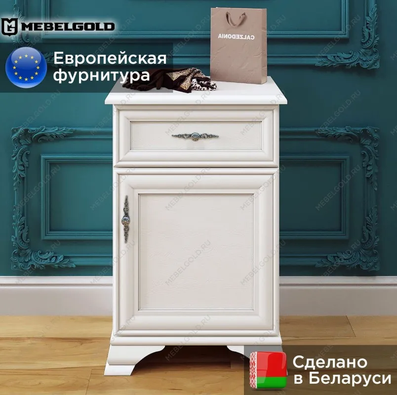 Тумба Кентаки KOM1D1S/P белый | изображение 1