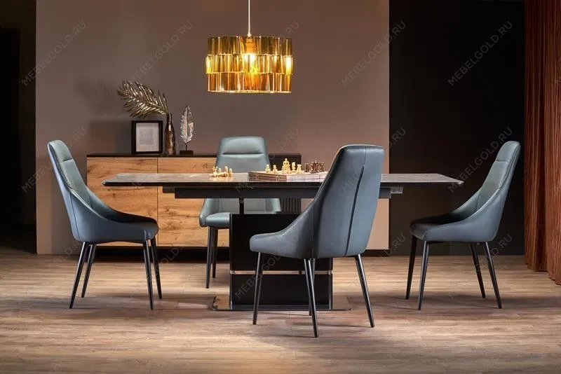 Стол обеденный Halmar MARTIN 160 раскладной (темно-серый/черный) | изображение 14