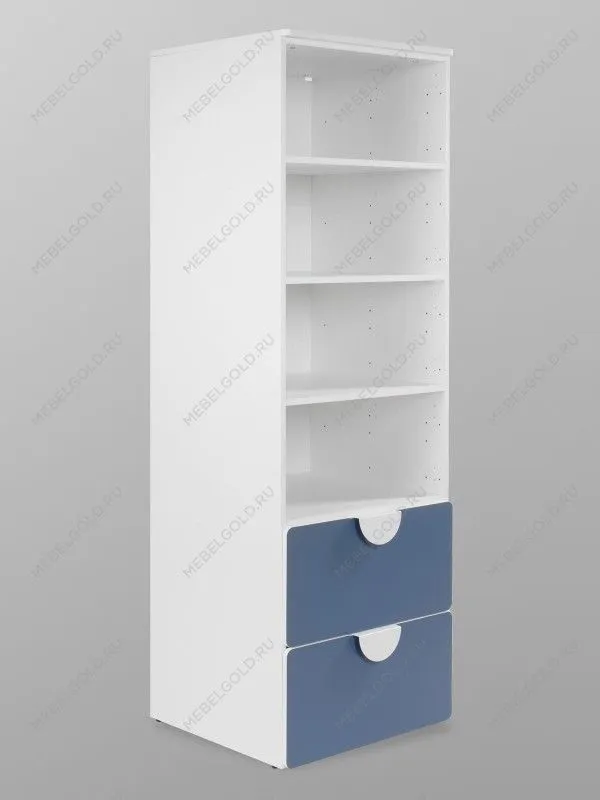 Стеллаж Пикси, с двумя выдвижными ящиками 60x57x180, озорной василек | изображение 10