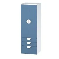 ПИКСИ шкаф распашной с 2 дверьми, 3 ящиками и полкой 60x57x183, озорной василек