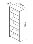 Стеллаж Сириус, 5 полок, 78х35х190 см, дуб сонома | изображение 7