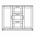 Тумба Сириус, 2 двери и 3 ящика, 117х41х95 см, дуб сонома | изображение 12