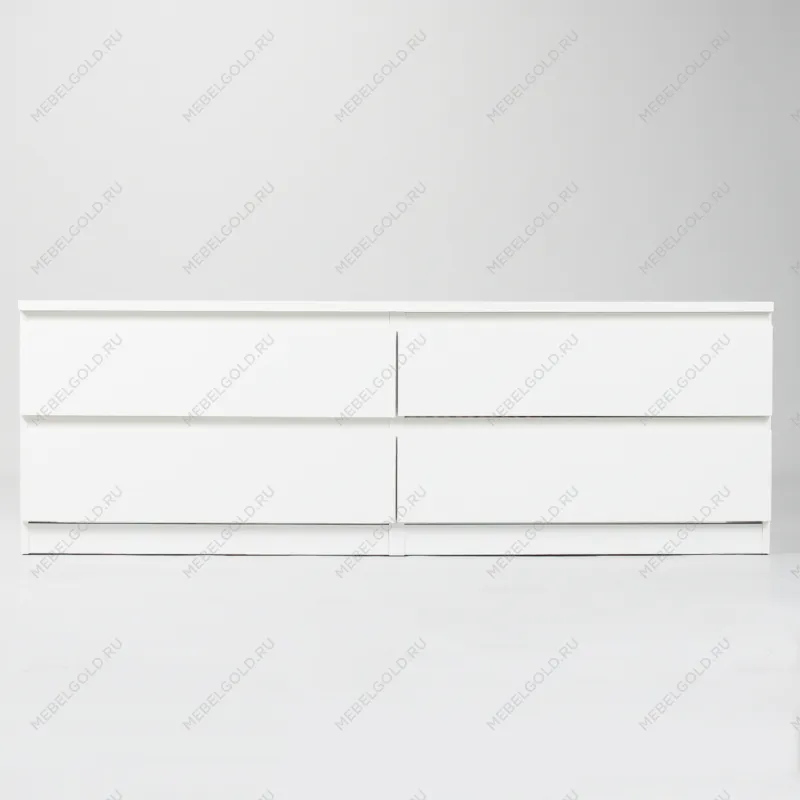 МАЛЬТА комод ИКЕА / IKEA 4 ящика 160х54 белый | изображение 2