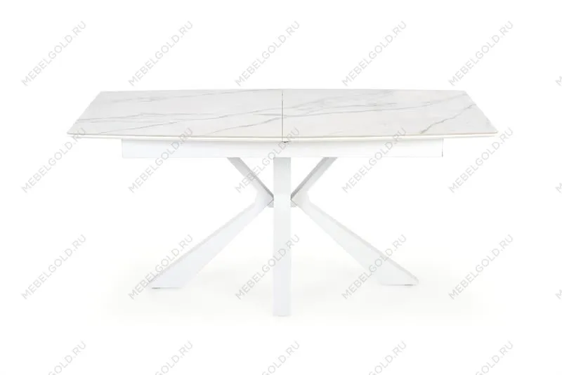 Стол обеденный Halmar VIVALDI 160 раскладной (белый мрамор/белый) | изображение 2