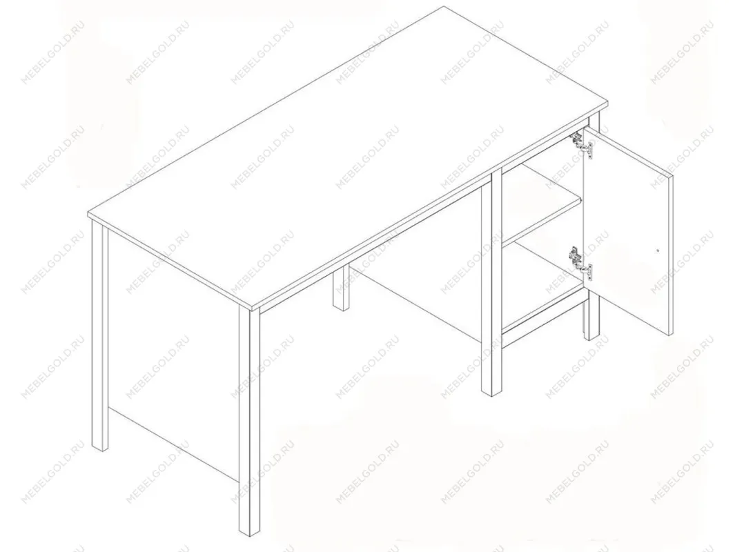 Стол письменный Лофт BIU/130 | изображение 3