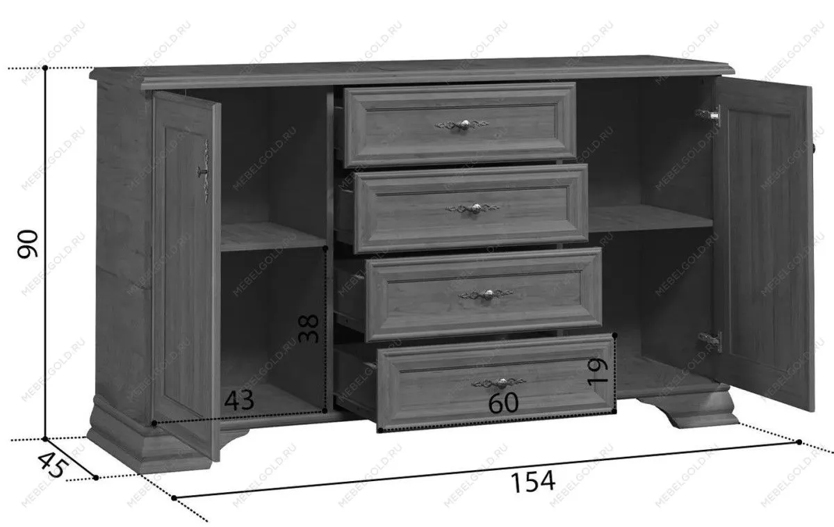 Тумба Кентаки KOM2D4S каштан - Выставка м. Марьина роща | изображение 3