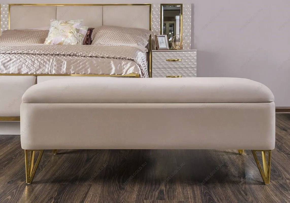 Банкетка Лара бежевый глянец | изображение 5