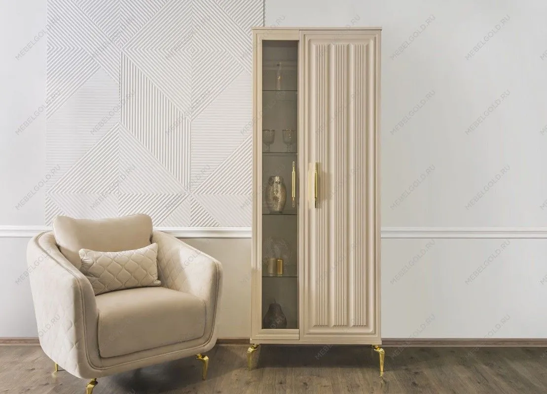 Витрина Замира 2-ств высокая бежевый | изображение 5