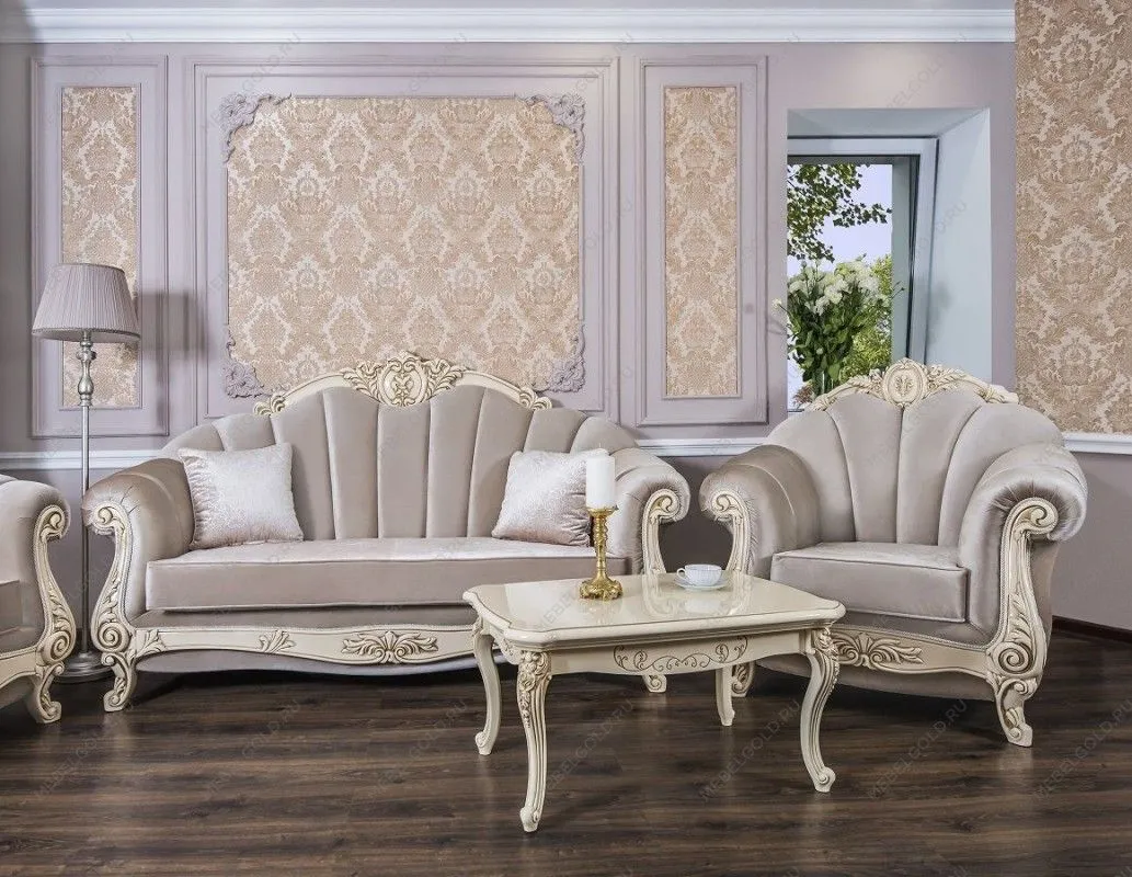 Диван Марселла 3х местный крем глянец | изображение 5