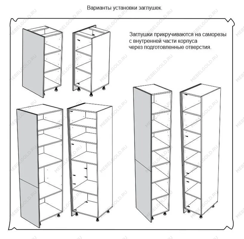 Заглушка пенала ЗП, Бьянка (566*16*1586) Белый, 21104 | изображение 1