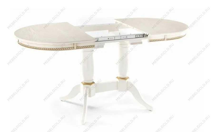 Стол Овал Милорд (80х120х160) Эмаль 1013 + патина золото | изображение 2