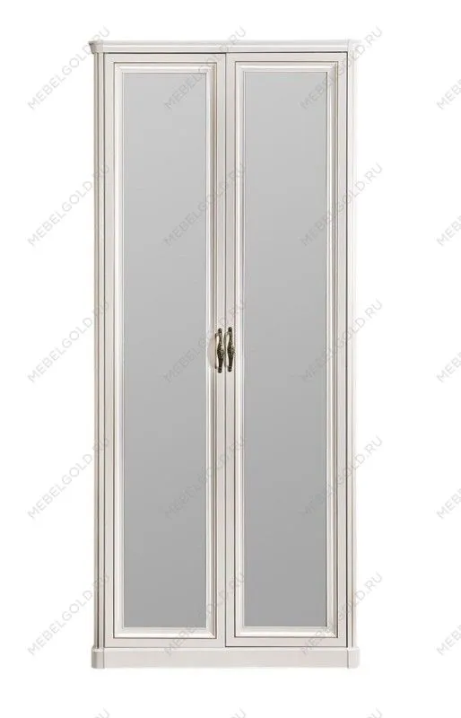 Шкаф Натали 2-дверный с зеркалом белый глянец | изображение 1