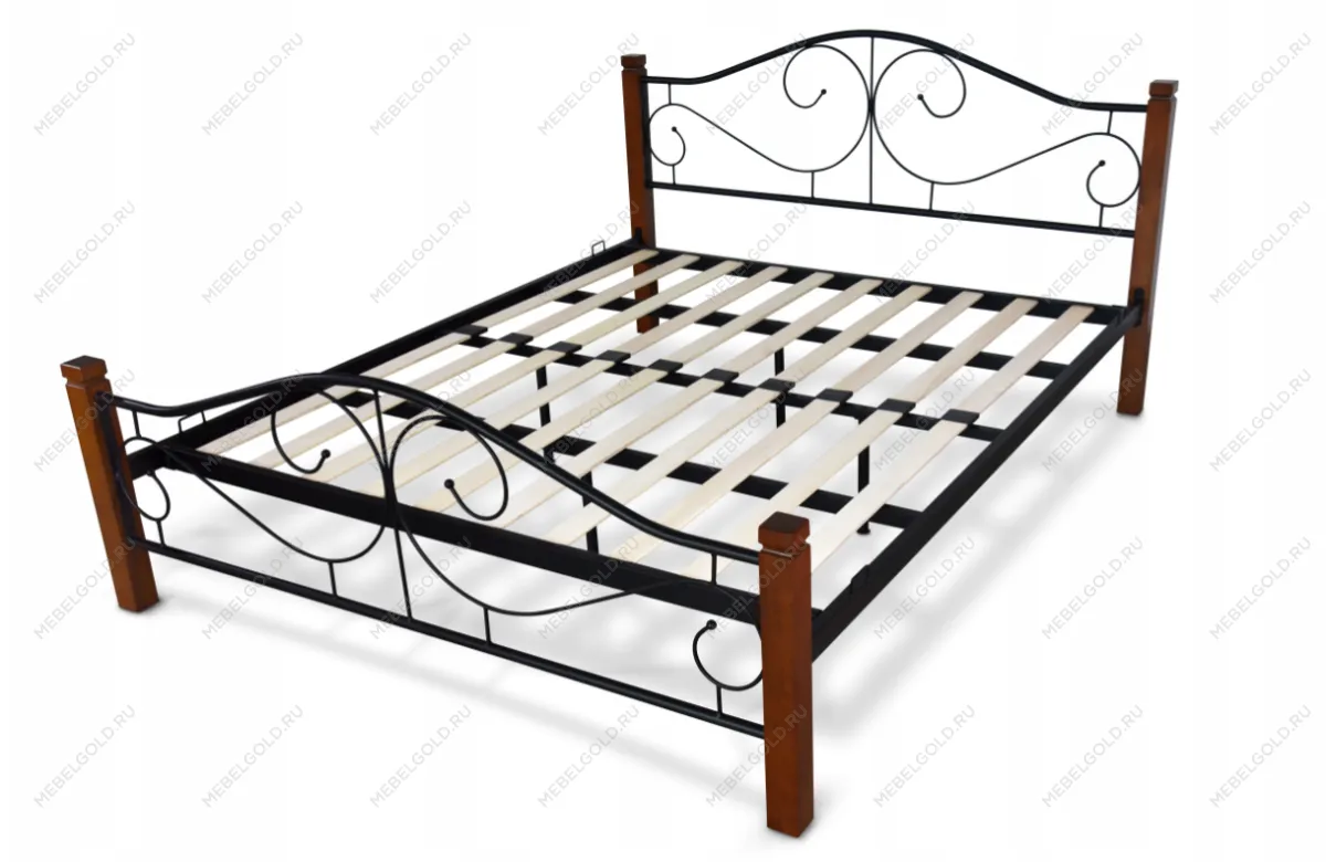 Кровать Halmar VIOLETTA 140 (черешня античная/черный)