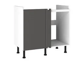 Стол под мойку угловой СМУ-100, Виста (900*534*870) Экокожа Серый, 26703