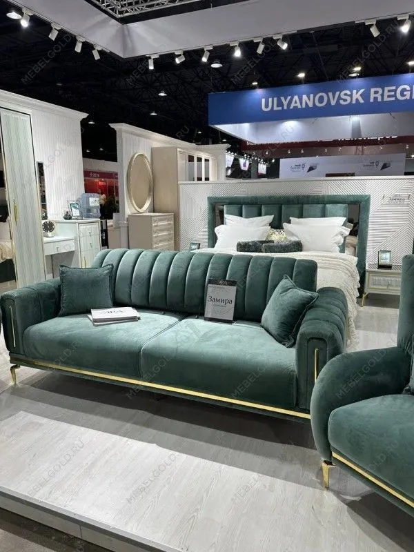 Диван Замира 3х местный оливковый | изображение 8