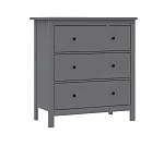 САГА комод 3 ящика серый | изображение 2