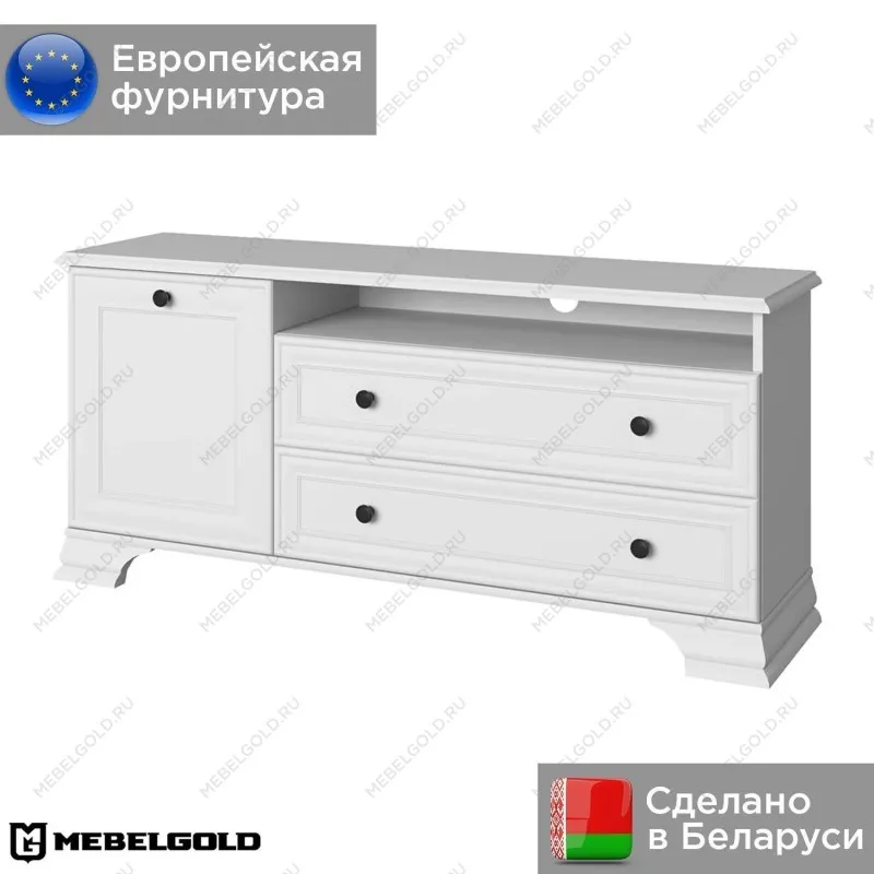 Тумба Тиффани RTV 1D2SN белый | изображение 1