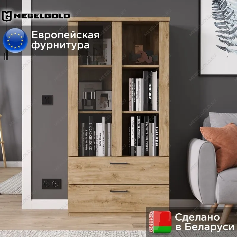 Шкаф с витриной Дорсет 1V2S3N | изображение 1