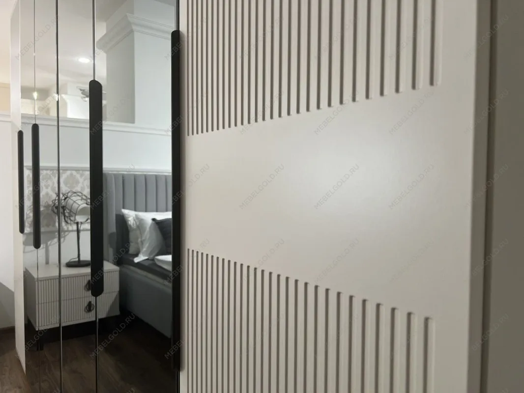 Шкаф Стелла 6-дверный светло серый камень | изображение 5