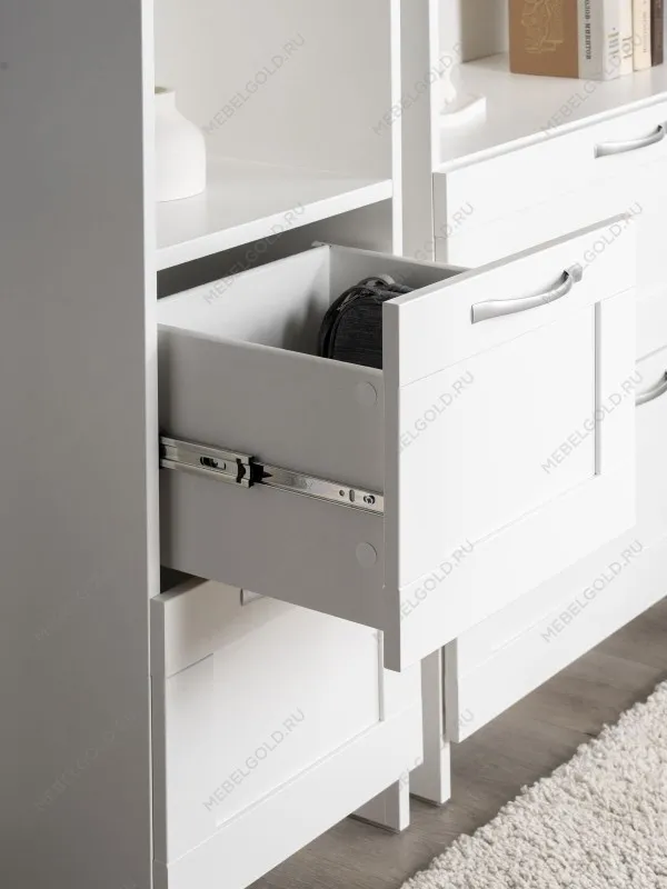 Стеллаж Сириус, 2 ящика, 39х35х190 см, белый | изображение 5