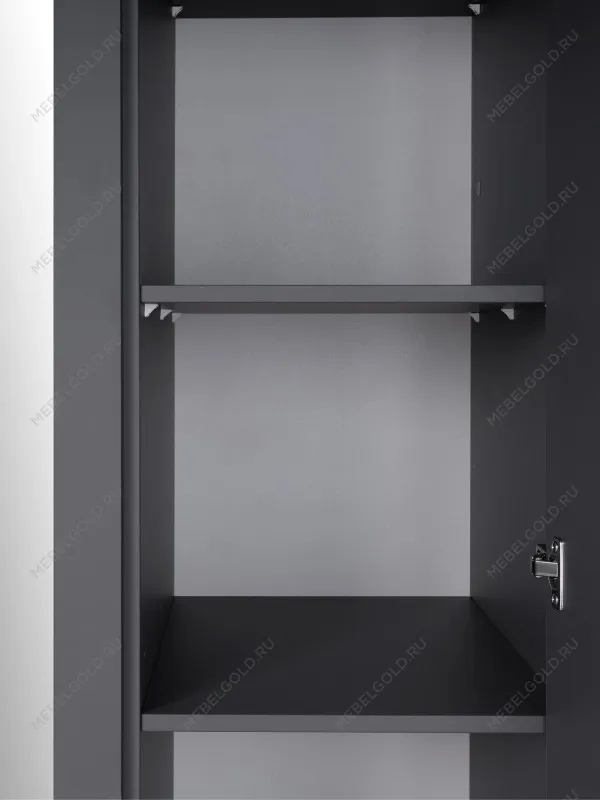 Шкаф распашной Сага, 3 двери, 132х64х215 см, серый | изображение 2