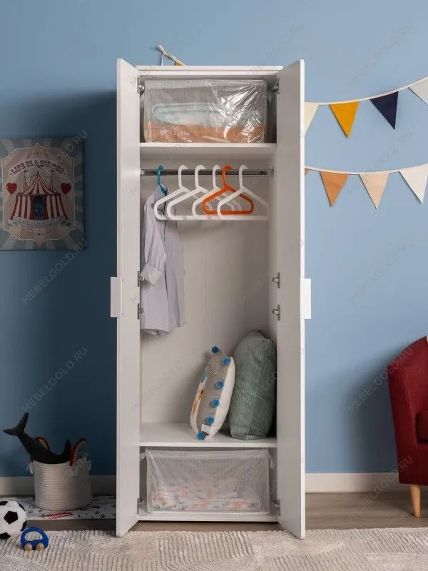 Шкаф Пикси распашной, с двумя дверьми и полкой 60x57x180, озорной василек | изображение 2