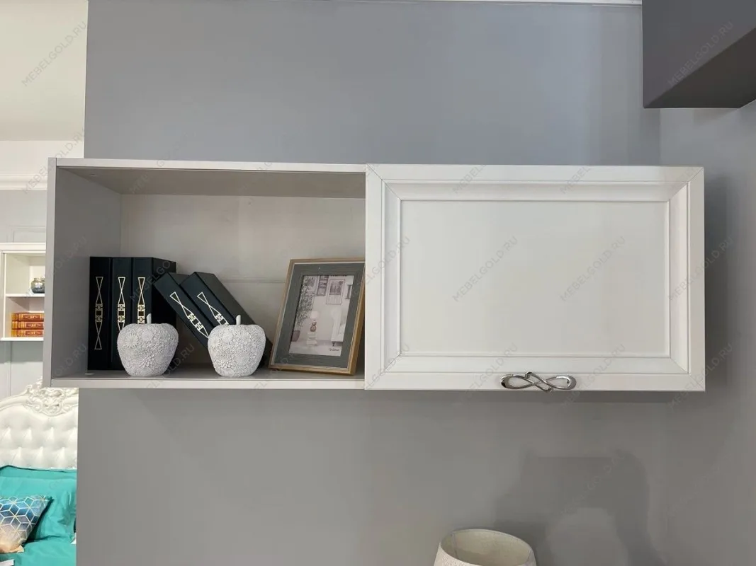 Полка навесная книжная Мишель белый матовый | изображение 4