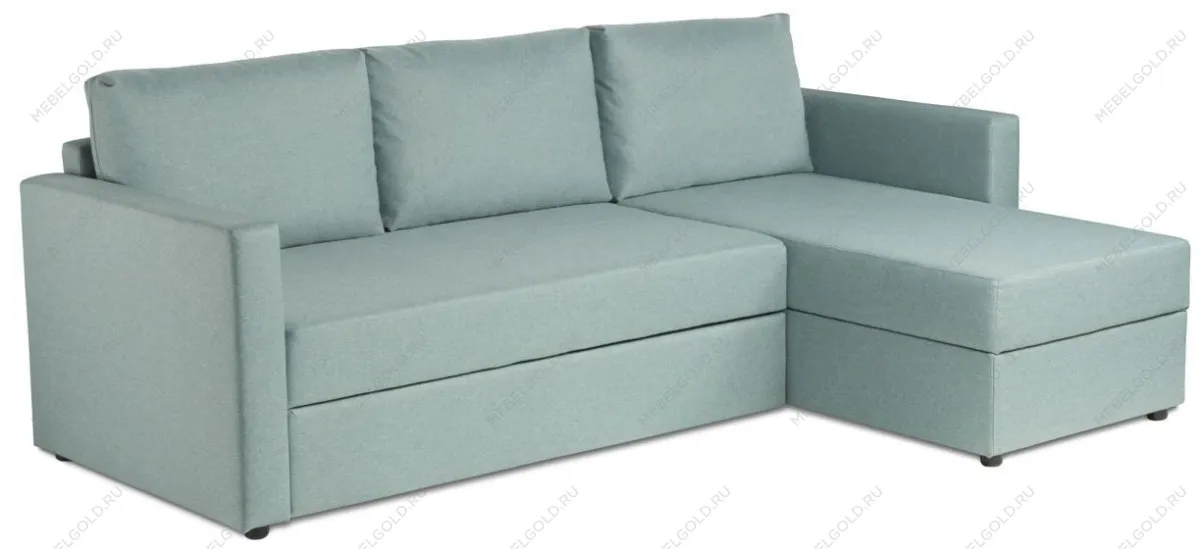 Диван-кровать ВАЛО, 230х91х72 см, короткий подлокотник, мятно-серый | изображение 2