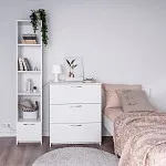 Комод Сириус, 3 ящика, 78х41х94 см, белый | изображение 1