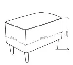 Пуф КИРКАС, 57х36х43 см, серый | изображение 2