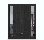 БРИМНЭС / СИРИУС Шкаф ИКЕА / IKEA комбинированный 4 двери и 1 ящик Дуб Венге (с 2 зеркалами) | изображение 1