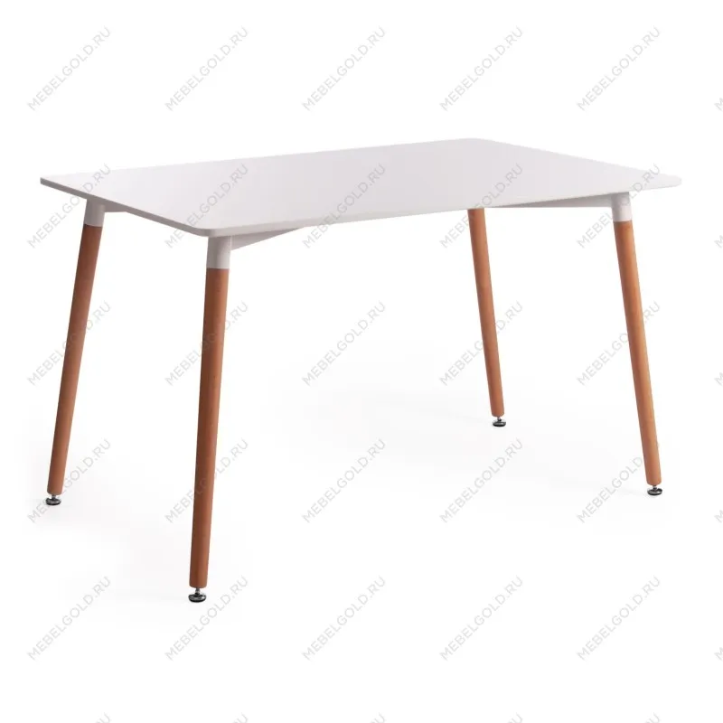 Стол JOHN (mod. T1001) White (Белый)/Natural (натуральный)