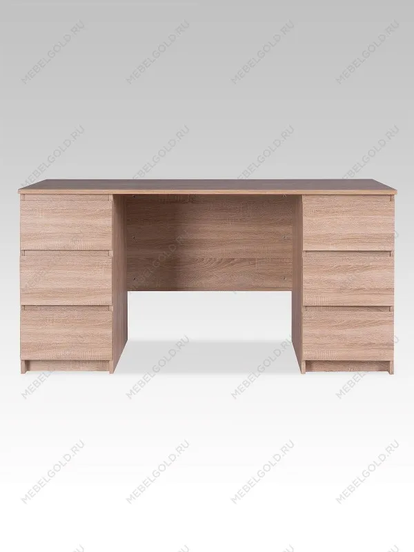 Стол письменный Кастор, 6 ящиков, 151х65х75 см, дуб сонома | изображение 6