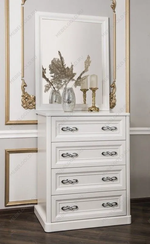 м. Марьина Роща - Зеркало для комода Мишель белый матовый (спальня) | изображение 4