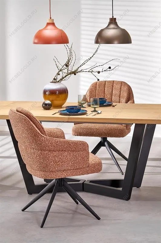 Стол обеденный Halmar MASSIVE 2 160 (дуб натуральный/черный) | изображение 13