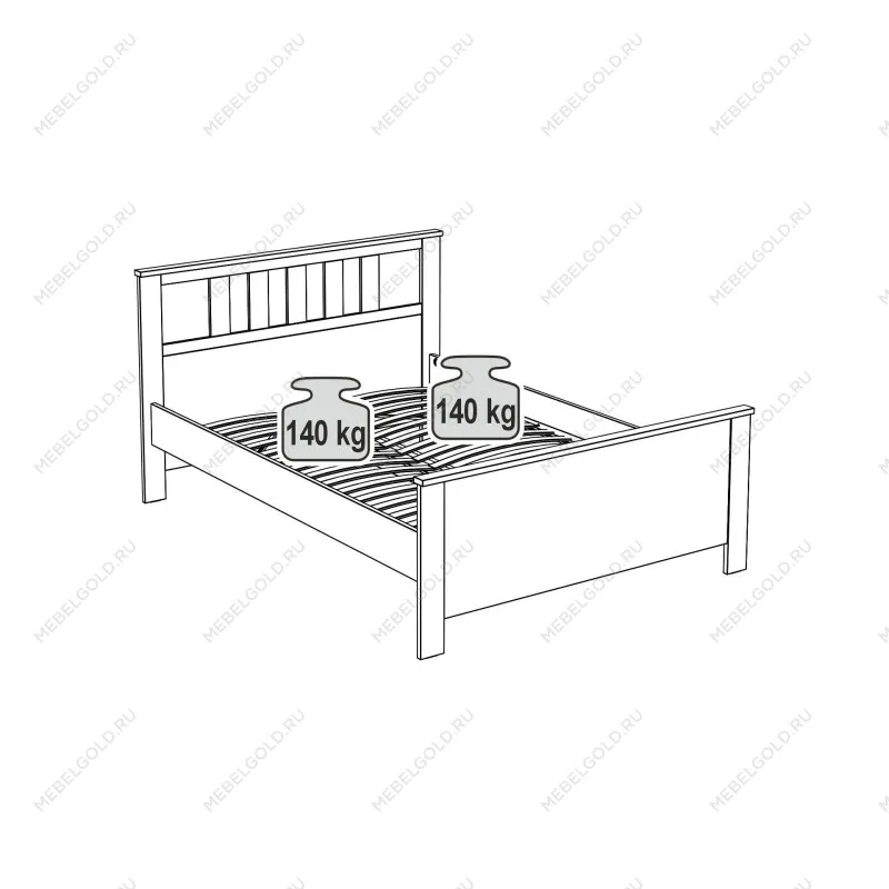 Центральный склад - Кровать двуспальная Сага, 140х200 см, темно-бирюзовая | изображение 11