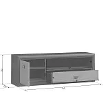 Тумба Коен RTV 1D1S Венге/Штрокс (NEW) | изображение 2