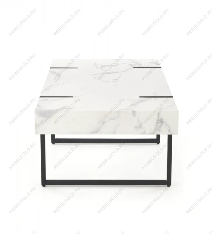 Стол журнальный Halmar BLANCA (белый мрамор/черный) | изображение 3