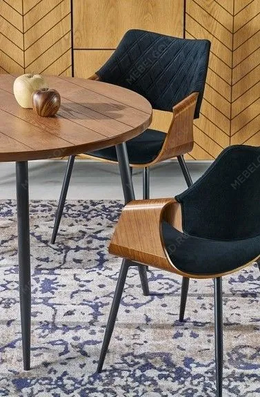 Стол обеденный Halmar BARRY 105 (орех/черный) | изображение 1