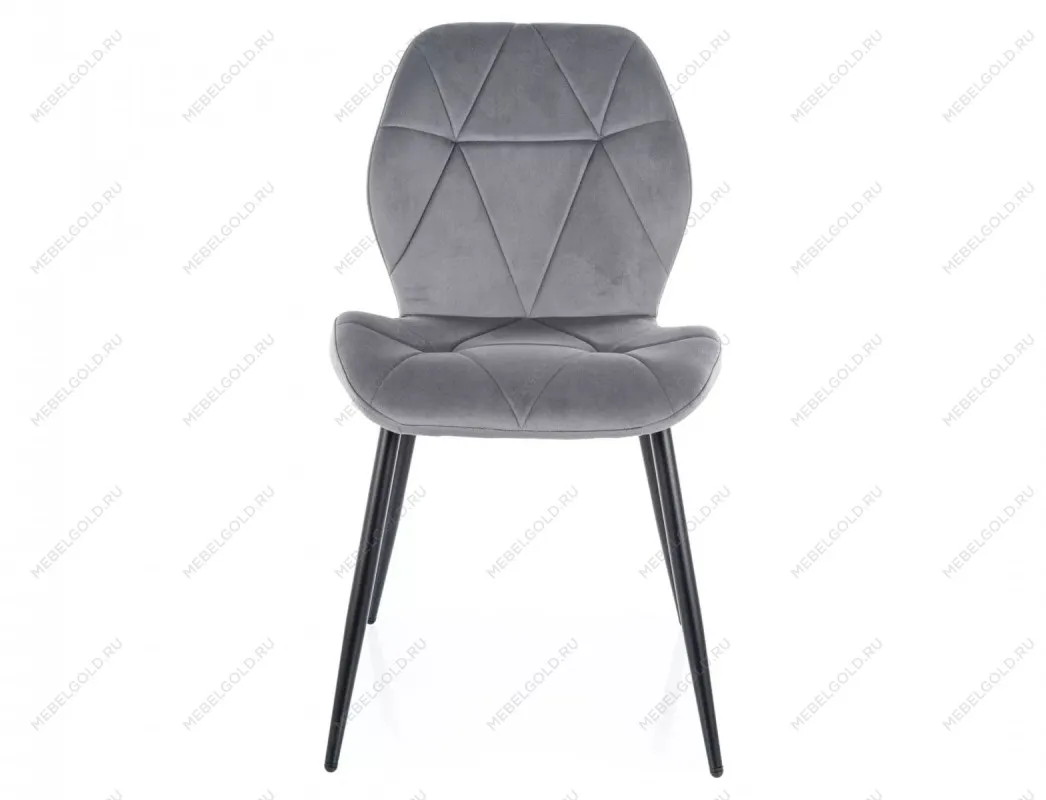 Стул кухонный Signal RICK Velvet Bluvel 14 (серый/черный) | изображение 1