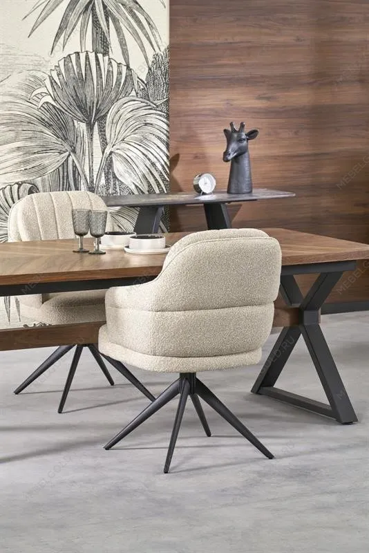 Стол обеденный Halmar BARON 200 (орех/черный) | изображение 2