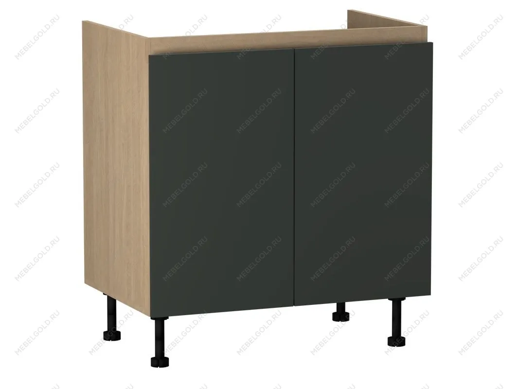 Стол под мойку СМ-80, Женева (800*520*870) Дуб Палермо/Зеленый матовый, 21915