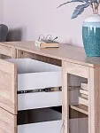 Тумба Сириус, 2 двери со стеклом и 3 ящика, 156х41х95 см, дуб сонома | изображение 5
