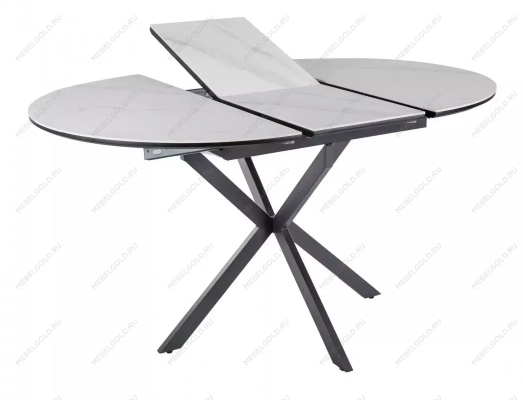 Стол обеденный Signal GASTON Ceramic 100 (белый/черный) | изображение 2