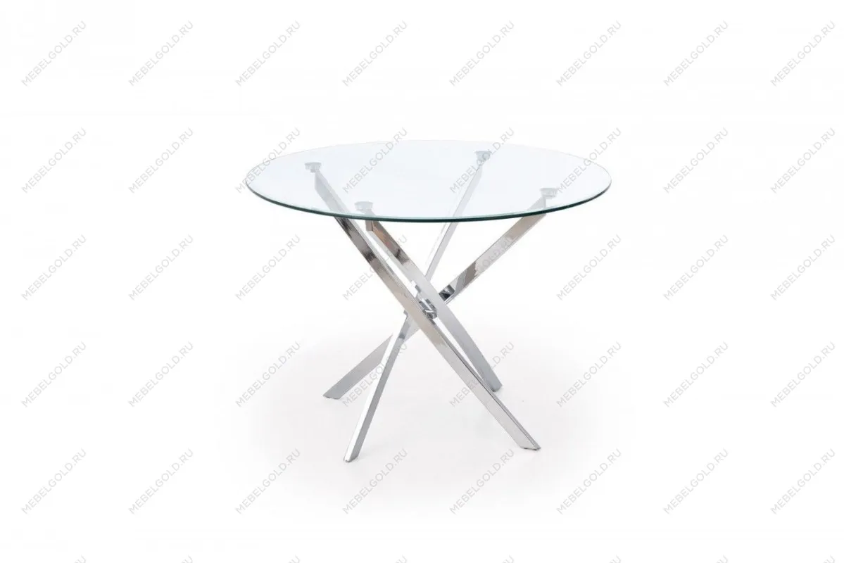 Стол обеденный Halmar RAYMOND (прозрачный/хром)