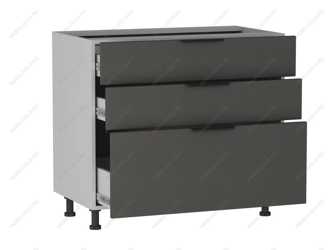 Стол с ящиками СЯ-90 (176/356), Ватель (900*523*820) Экокожа Серый, 23321 | изображение 1